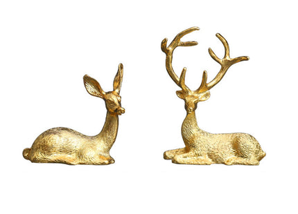 Ardax Golden Home Decor Deer Figurines, Hairy Patterns