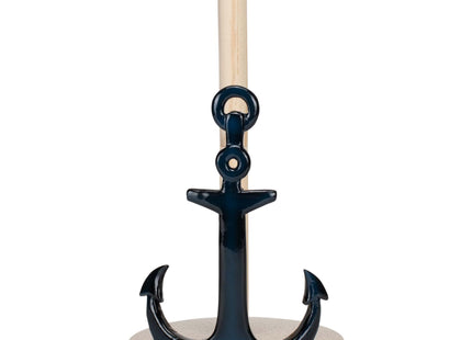 Elanze Designs Nautical Anchor 12 inch Resin and Wood Paper Towel Holder