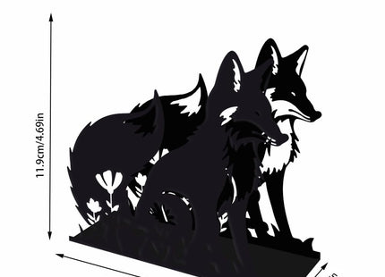 SUPERDANT Fox and Flowers Napkin Holder for Tables Animal Iron Napkin Holder Openwork Design Napkin Holders Fox Napkin Stand Practical Decoration for Kitchen Countertop Restaurant