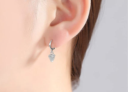 Cute Pinecone Dangle Hoop Earrings for Women