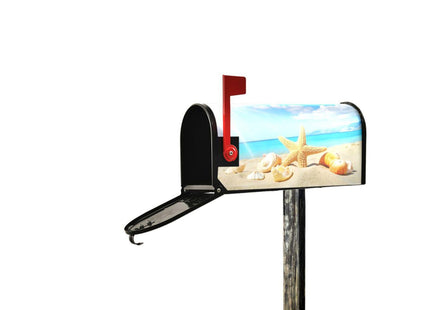 ALAZA Summer Beach with Starfish and Shells Magnetic Mailbox Cover MailWraps Garden Yard Home Decor for Outside Oversized-25.5" x20.8"