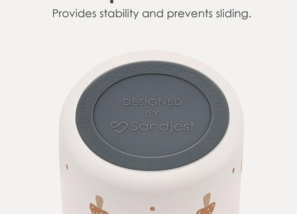 SANDJEST Mushroom Stainless Steel Push-button Lid Water Bottle 32oz