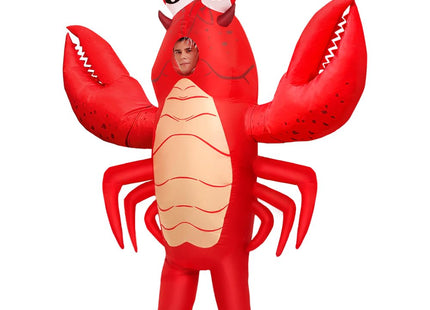 KOOY Inflatable Lobster Costume Adult, Inflatable Costume For Adult, Blow Up Crawfish Costumes Women/Men for Funny Party, Lobster Dress, Onesie For Mardi Gras/Halloween
