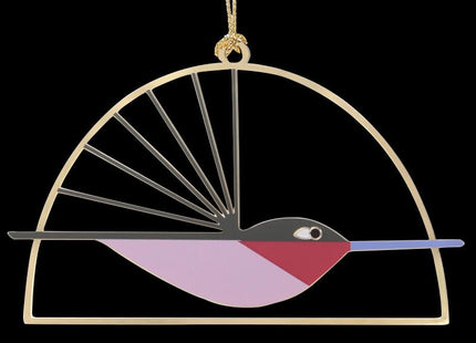 Charley Harper Adornment Ruby-Throated Hummingbird