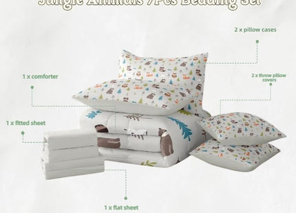 Erosebridal Woodland Animals 7 Piece Comforter Set Full for Nursery Child