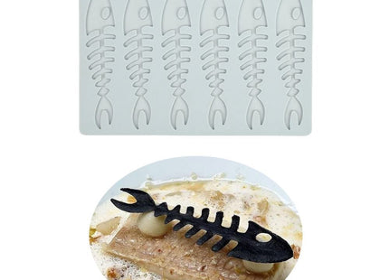 Lobster Shape Lace Silicone Mold Chocolate Candy 3D Hollow Fishbone Candy Mold Food Cooking Meals Decorations Fondant Mold Polymer Clay Molds (B_6.4x4.36x0.12inch)