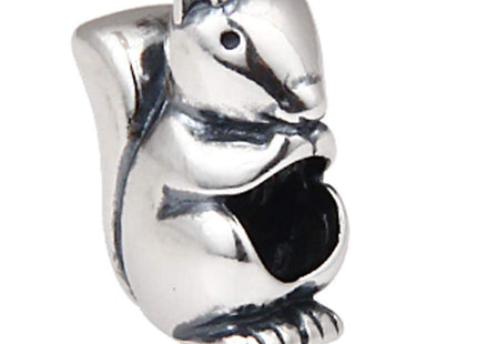 Lucky Squirrel Charm 925 Sterling Silver Animal Charm Pet Charms for Diy Charms Bracelet (Squirrel)