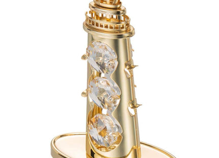 Matashi 24K Gold Plated Lighthouse Ornament Elegant Tabletop Showpiece