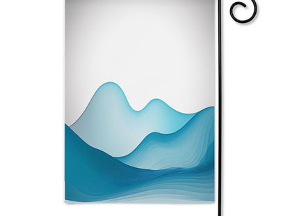 Moslion Wave Garden Flag Marine Ocean Sea Aqua Nautical Waves Flags Double-Sided Banner Welcome Yard Flag Outdoor Home Decor. Lawn Villa 12x18 Inch Gradient Blue