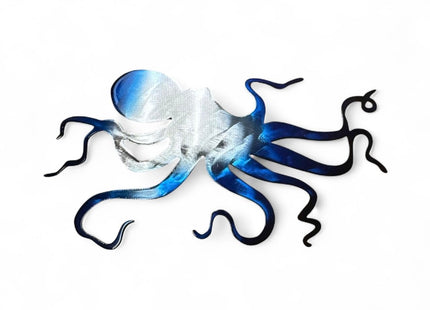 Ocean Octopus Metal Wall Art Accent approx 13" x 8" or 20" wide