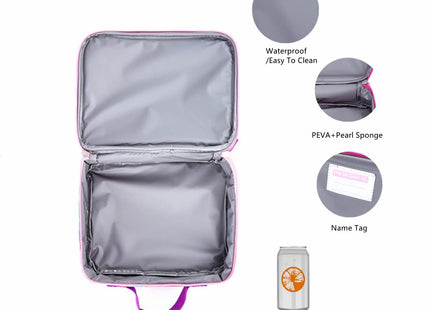 KK CRAFTS Cute Insulated Lunch Box For Girls Boys Kids Toddlers Preschool Kindergarten Elementary(Small, Sequin Purple Mermaid)