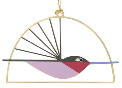 Charley Harper Adornment Ruby-Throated Hummingbird
