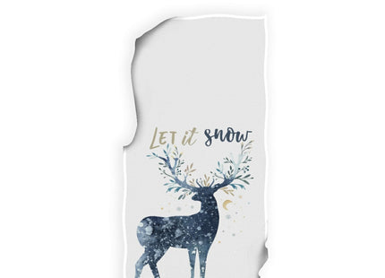 Wamika Winter Deer Snowflakes Hand Towels Let It Snow Face Towel Soft Guest Towel Portable Kitchen Tea Towels Washcloths Bathroom Decor Housewarming Gifts 16" X 30"