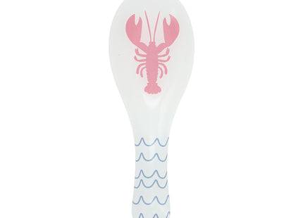 Pavilion - Lobster - Glass 9.25" Spoon Rest Waterfront Lake Boat Beach Ocean Seaside Kitchen Decor