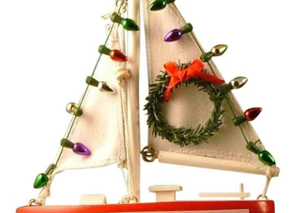 Cape Shore Nautical Sailboat Sailing Sail Wood Christmas Holiday Ornament