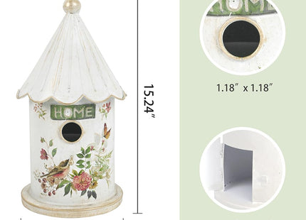 Z² BellaDecor Metal Hanging Birdhouses for Outdoors Bird Houses for Outside Unique Bird Nest for Bluebird Wren Chickadee Sparrow Bird Nest Box for Garden Patio