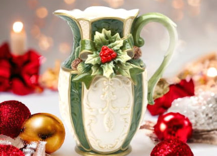 Cosmos Emerald Holiday Holly 40-Oz. Pitcher