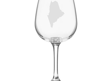 Maine State Themed Personalized Etched 12.75oz Wine Glass