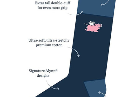 Alynn Men's Hipster Designer Nautical Anchors Novelty Crew Dress Socks (Blue Aqua & White)