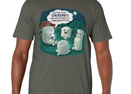 Funny Cute Marshmallow Scary Campfire Story T-Shirt