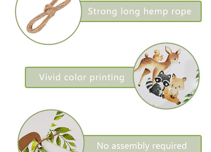 Woodland Animal Welcome Baby Banner, Woodland Creatures Banners Deer Rabbit Forest Animal Friends Garland Baby Shower Birthday Party Decorations