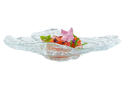 Restaurantware Clear Glass Seashell Serving Plates, 8 3/4 In Wide, 1 Ct