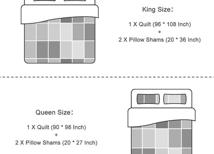 Travan Beach Quilt King Size, Ultra Soft & Fade Resistant Coastal Quilt with 1 Quilt Set and 2 Shams, Seaside Collection Bedspread for All Season, Ancient Mark-01, King