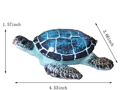 Purple Star Small Turtle Figurine Sea Turtle Decor Little Resin Statue Blue