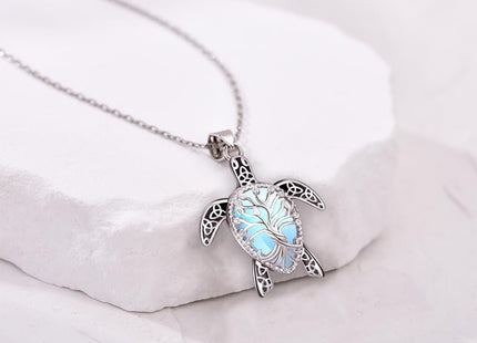 TALYKONG Turtle Necklace Gifts for Women Moonstone Sea Turtle Jewelry