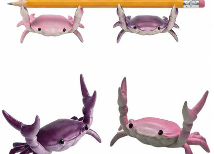 IYHVIXN 3 Packs Desk Crab Pen Holder,Creative Crab Pen Stand Holder,Weightlifting Crabs Penholder Bracket Storage,New Cute Crab-Shaped Pen Holders,Funny Desk Decor for Office Desks,Studio