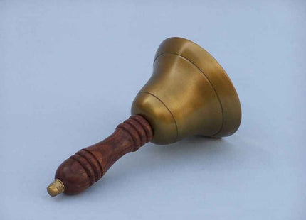 Hampton Nautical Bl-2016-AN Bell Nautical Décor Hand Bell, 7", Antique Brass