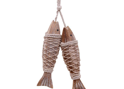 Antique Wood Fish Nautical Decor Decorative Hanging Fish Ornament
