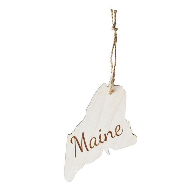 Maine Christmas Ornament | Wooden State Ornament Gift