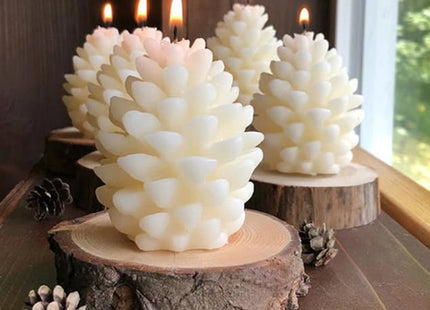 TOPYS 2Pcs Pine Cone Silicone Candle Molds, 3D Ornament Molds for Christmas Day Gift Making Kit DIY Fondant Chocolate Mould Soap Plaster Resin Baking Tools Home Decor