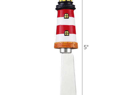 Supreme Housewares Red Lighthouse Cheese Spreaders, Hand-Painted Resin Handles with Stainless Steel Blades for Spreading Cream Cheese, Butter, Jam, or Sandwich, Set of 4