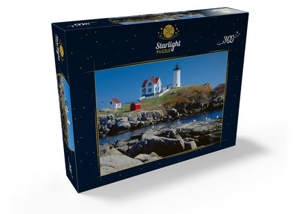 MyPuzzle Nubble Lighthouse At Cape Neddick, York Beach, Maine, USA - Premium 300 Piece Jigsaw Puzzle for Adults