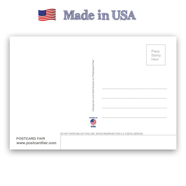 MAINE STATE MAP postcard set of 20 identical postcards. Post cards with ME map and state symbols. Made in USA.