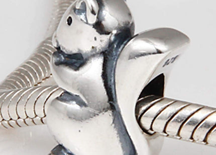 Lucky Squirrel Charm 925 Sterling Silver Animal Charm Pet Charms for Diy Charms Bracelet (Squirrel)