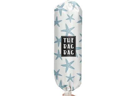 Ocean Starfish Beach Plastic Bag Holder, for Home Kitchen Travelling Camping Beach Decor,Grocery Bag Holder use 1 Pack, Marine life Starfish Pattern