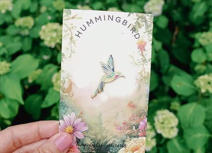 Cute Hummingbird Enamel Pin – Hard Enamel Hummingbird Lapel Pin, Colorful Hummingbird Brooch, Perfect Gifts for Hummingbird Lovers
