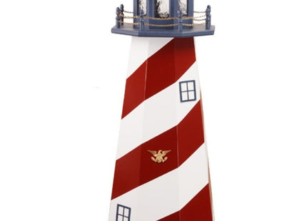 Beaver Dam Woodworks 5 Foot Amish Made Patriotic Wooden Lighthouse