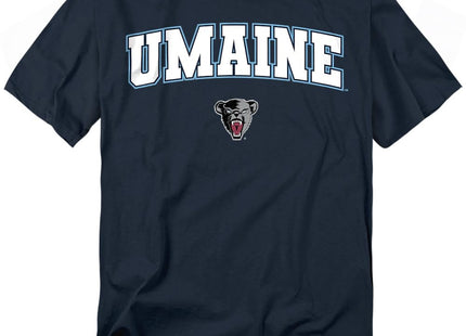 LOGOVISION University of Maine Arch Logo Unisex Adult T Shirt, Navy, Medium