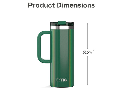 RTIC 16oz Road Trip Travel Mug with Lid and Handle, Pine Tree Glitter