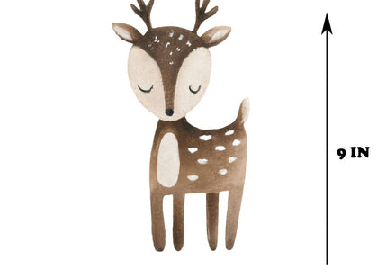 Deer Birthday Banner – Boho Scandinavian Deer Garland for Baby Shower, Nordic Animals Party Supplies, Rustic Woodland Birthday Decorations