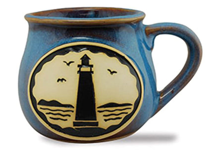 Cape Shore Bean Pot Style Stoneware Mug - Coastal Lighthouse 16oz