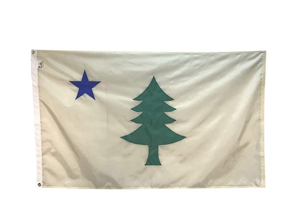 2x3' Historic 1901 Original Maine State Flag - Fully Sewn Applique Durable All-Weather Nylon, Made in USA, Indoor or Outdoor Use