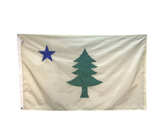 2x3' Historic 1901 Original Maine State Flag - Fully Sewn Applique Durable All-Weather Nylon, Made in USA, Indoor or Outdoor Use