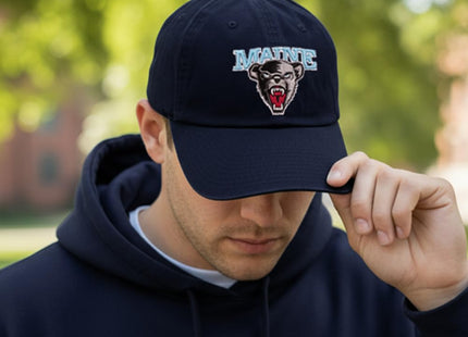 Desert Cactus University of Maine Baseball Hat Embroidered Cap (A) Blue
