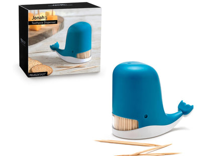 PELEG DESIGN Jonah Toothpick Holder - Cute Whale Toothpick Dispenser - Fun and Decorative Plastic Toothpick Holder for Easy Access During Meals or Gatherings