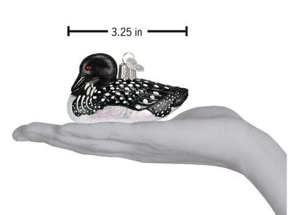 Old World Christmas Loon Glass Blown Ornament for Christmas Tree, Handcrafted Holiday Decoration, Bird Watcher Collection